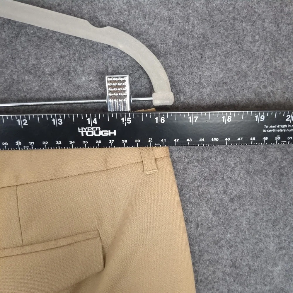 Brooks Brothers Lucia Fit Pants Womens 6 Tan Wool Stretch Straight Leg Italy Fab